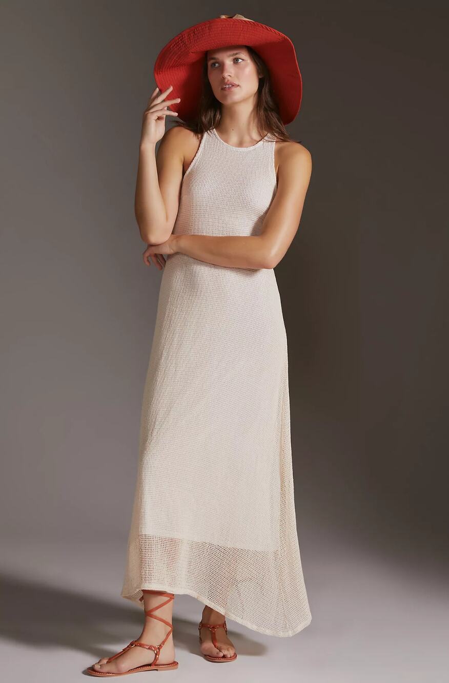 NWT Stateside Cutout Cream Maxi Summer Dress - Size Large